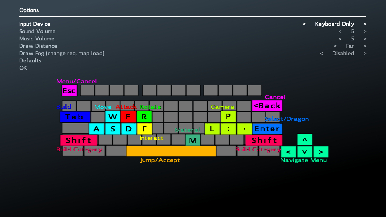 Dragon Banner game clip of input game options.